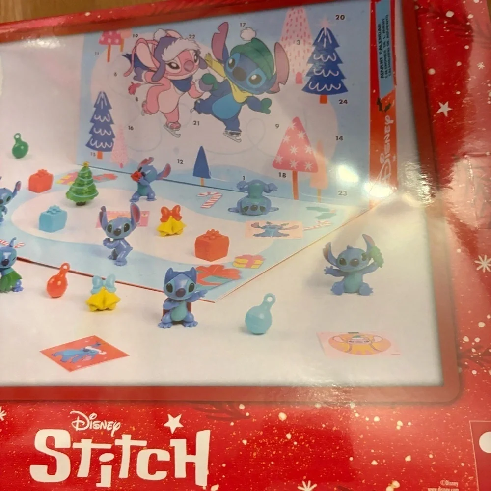 Disney Stitch Figure Red Advent Calendar NEW Countdown Christmas Vacation